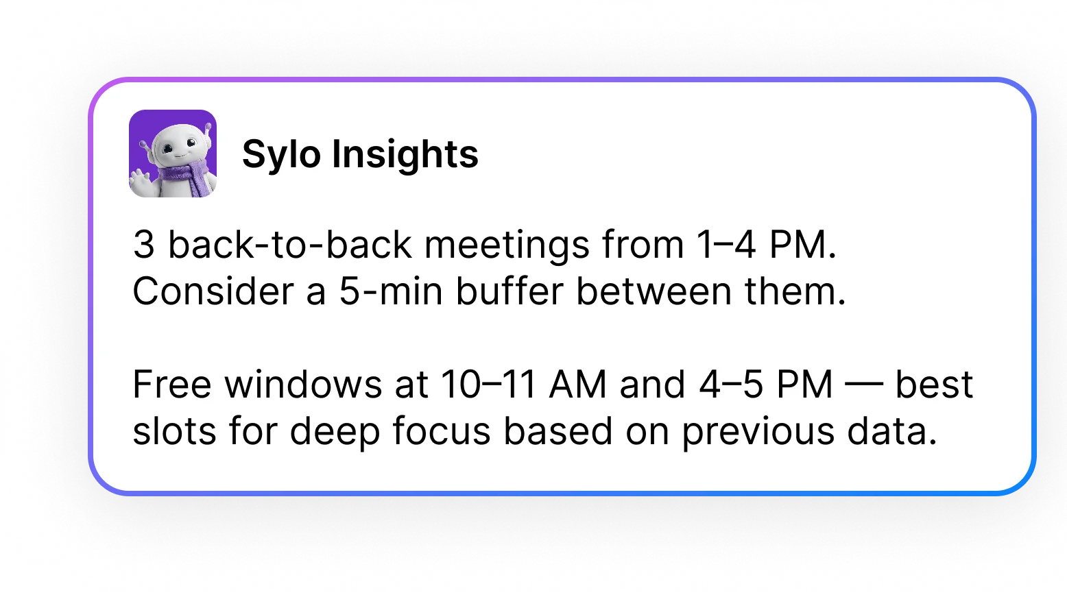 Weekly Insights - Calendar with Insights